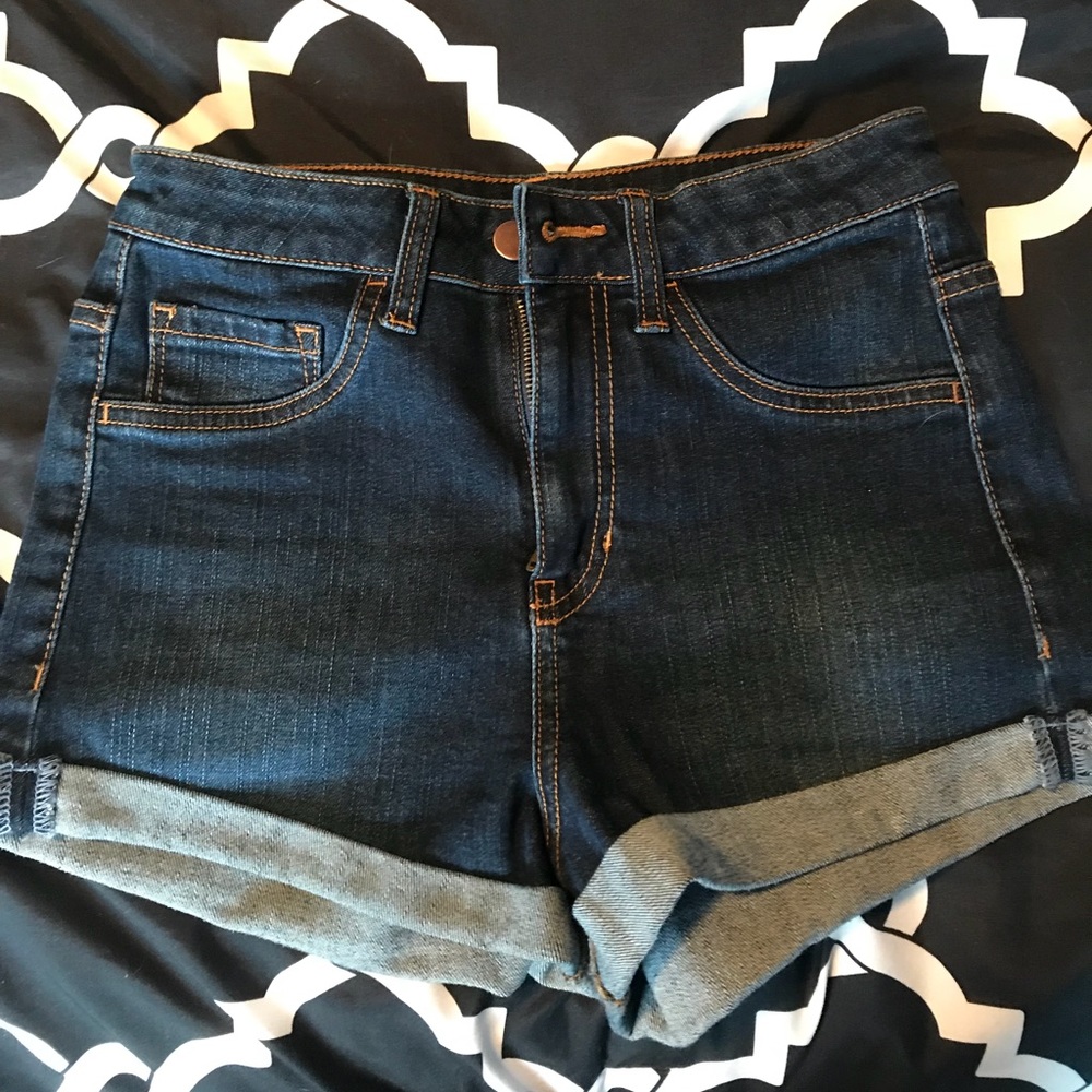 Dark wash shorts